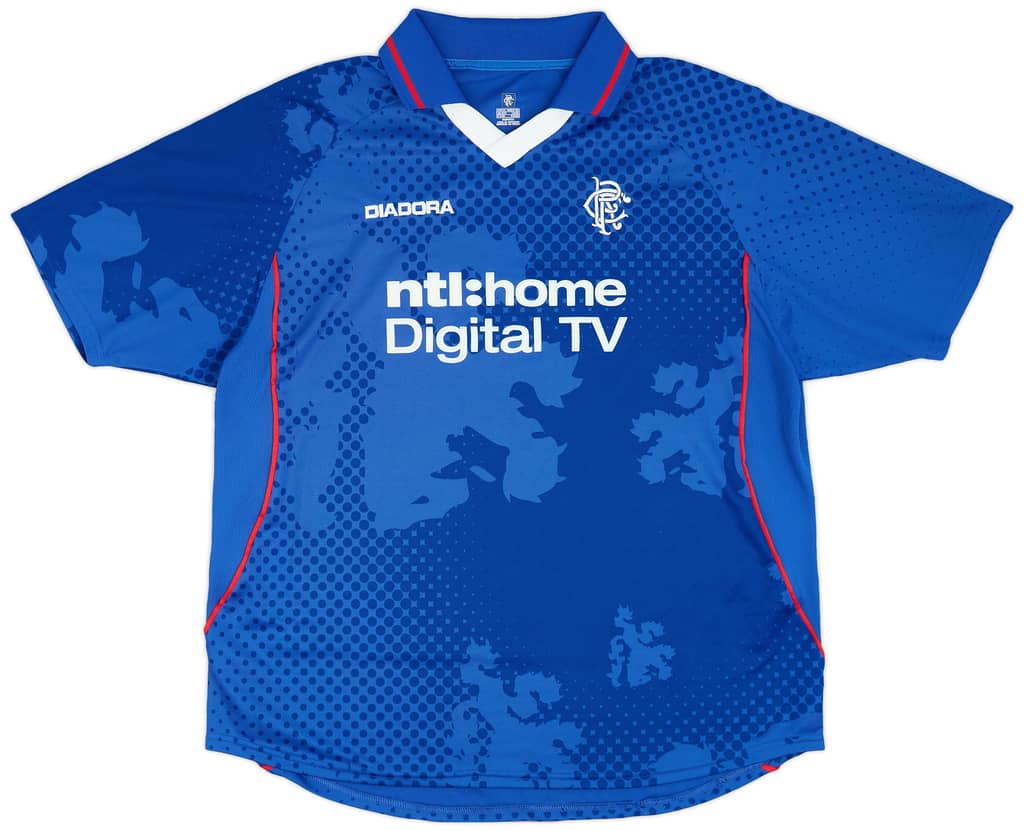 2002-03 Rangers Home Shirt - 8/10 - (XL)