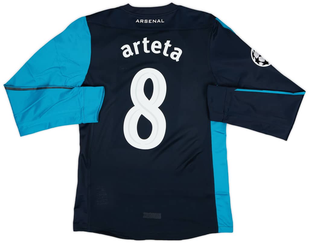 2011-12 Arsenal Player Issue Away L/S Shirt Arteta #8 (M)