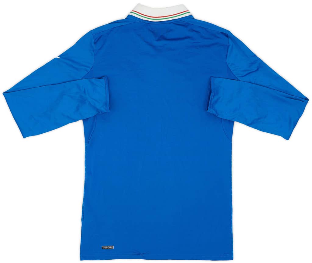 2012-13 Italy Home L/S Shirt - 9/10 - (M)