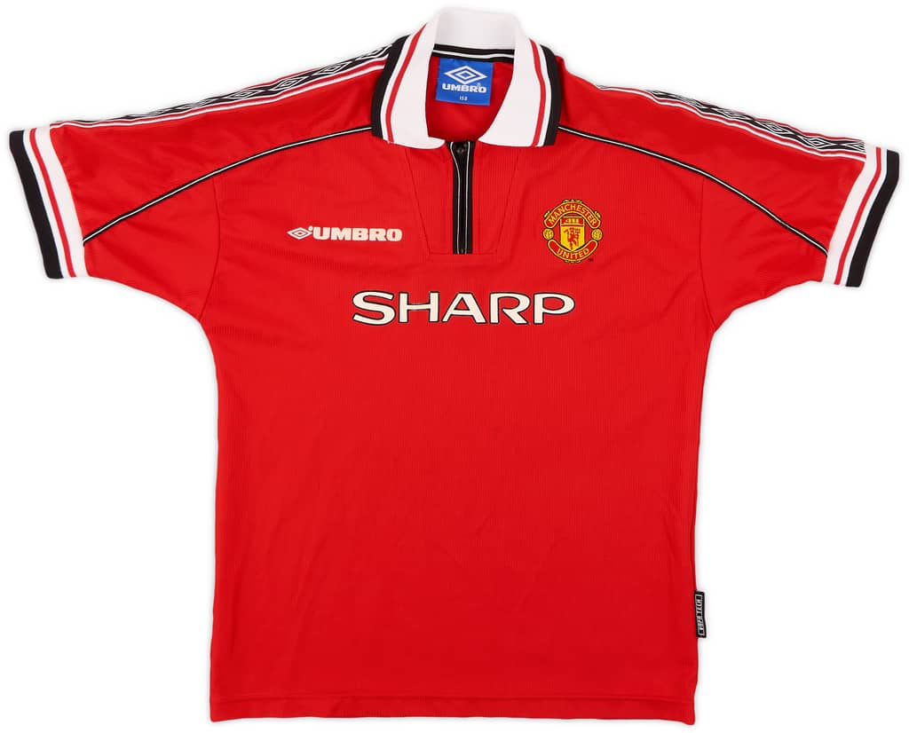 1998-00 Manchester United Home Shirt - 8/10 - (L.Boys)