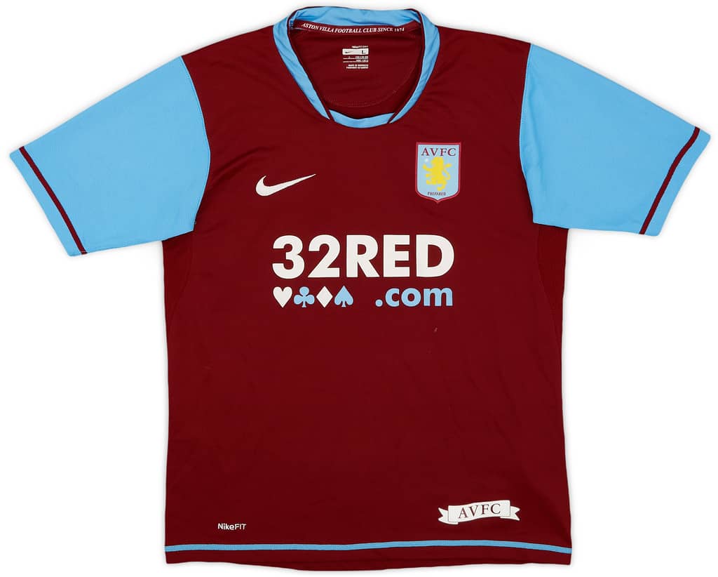 2007-08 Aston Villa Home Shirt - 7/10 - (L.Boys)