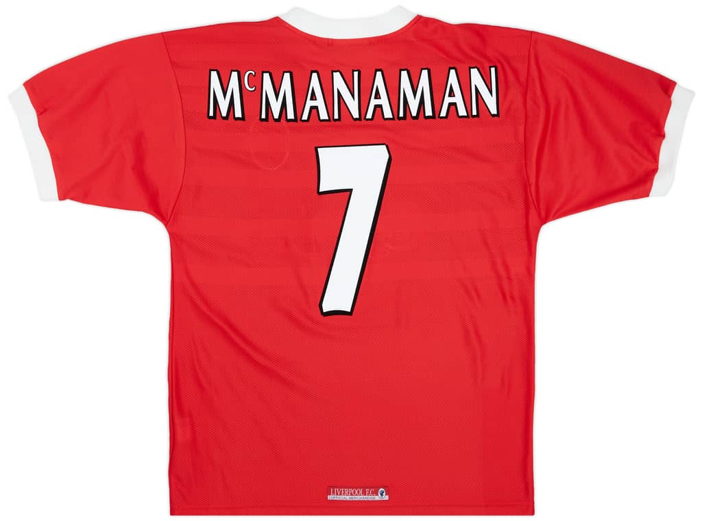 1998-00 Liverpool Home Shirt McManaman #7 - 6/10 - (M)