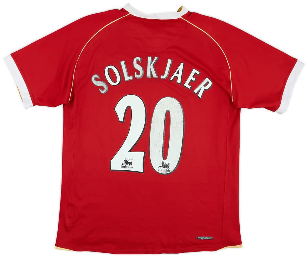 2006-07 Manchester United Home Shirt Solskjaer #20 - 5/10 - (M)