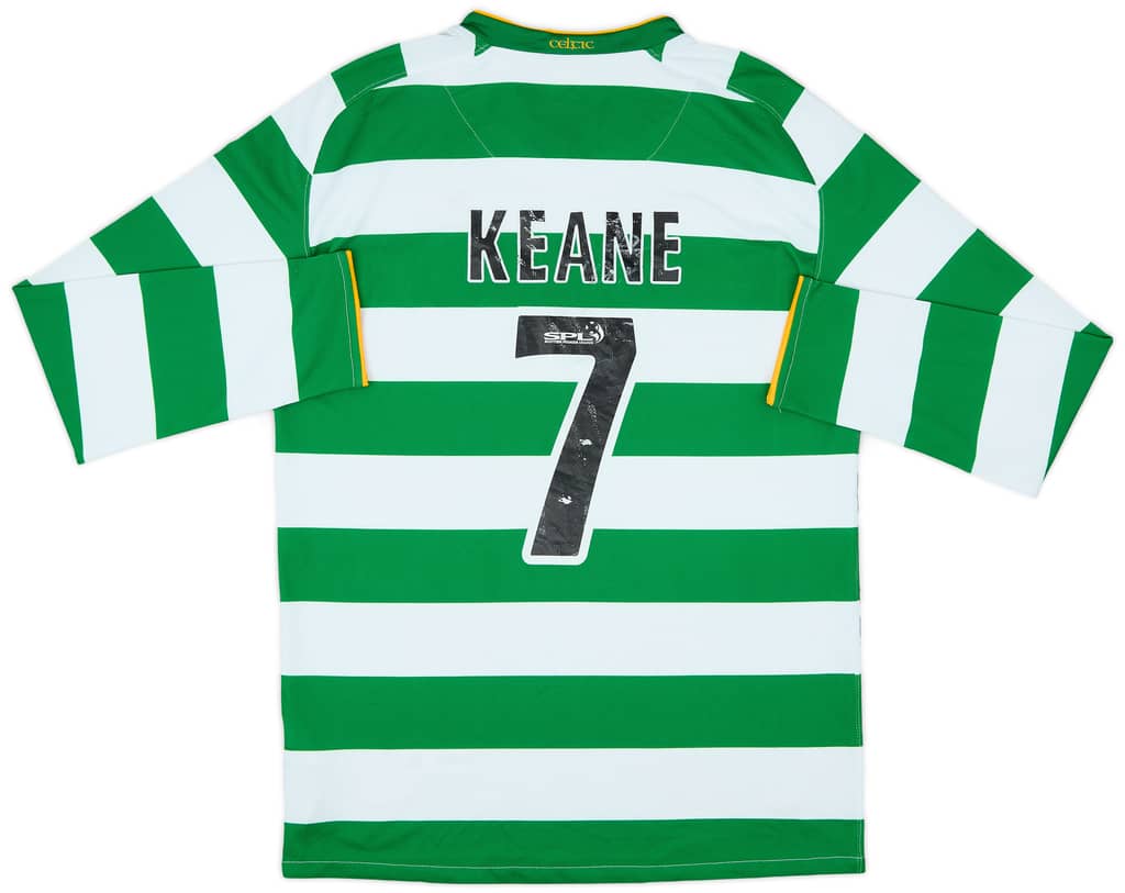 2008-10 Celtic Home L/S Shirt Keane #7 - 4/10 - (M)