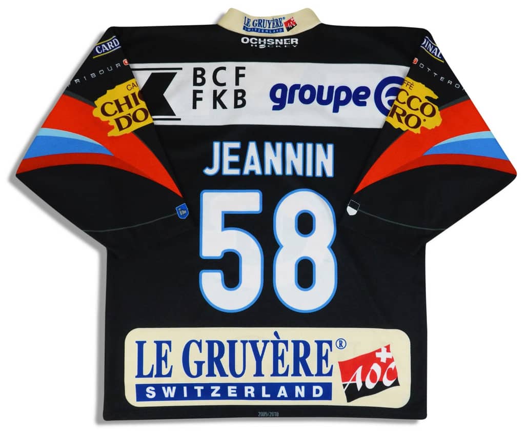 2013-14 Fribourg-Gottéron Jeannin #58 Ochsner Jersey (Home) M