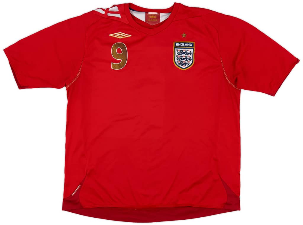 2006-08 England Away Shirt Rooney #9 - 5/10 - (XXL)