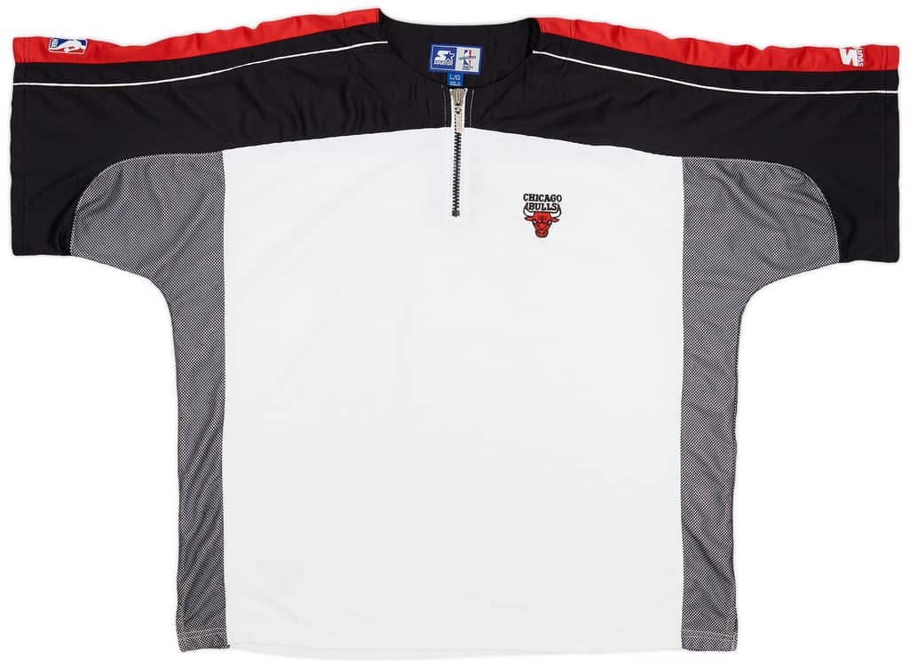 1990s Chicago Bulls Starter 1/4 Zip Shooting Shirt - 8/10 - (L)