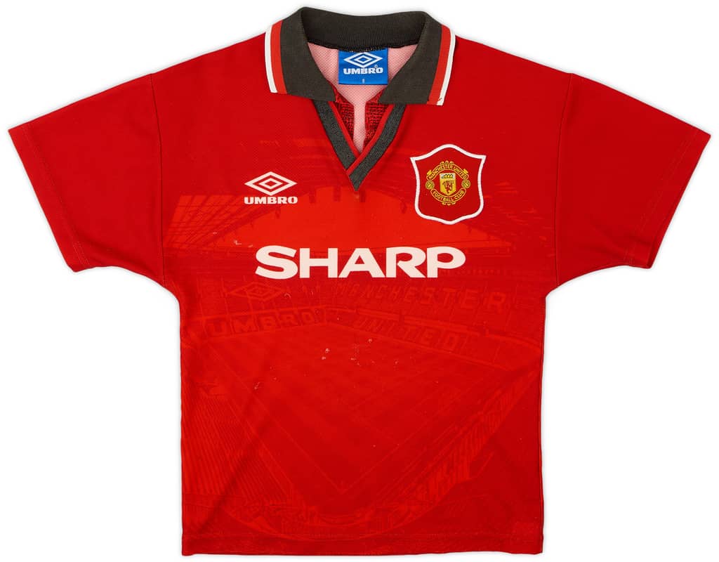 1994-96 Manchester United Home Shirt - 4/10 - (S.Boys)