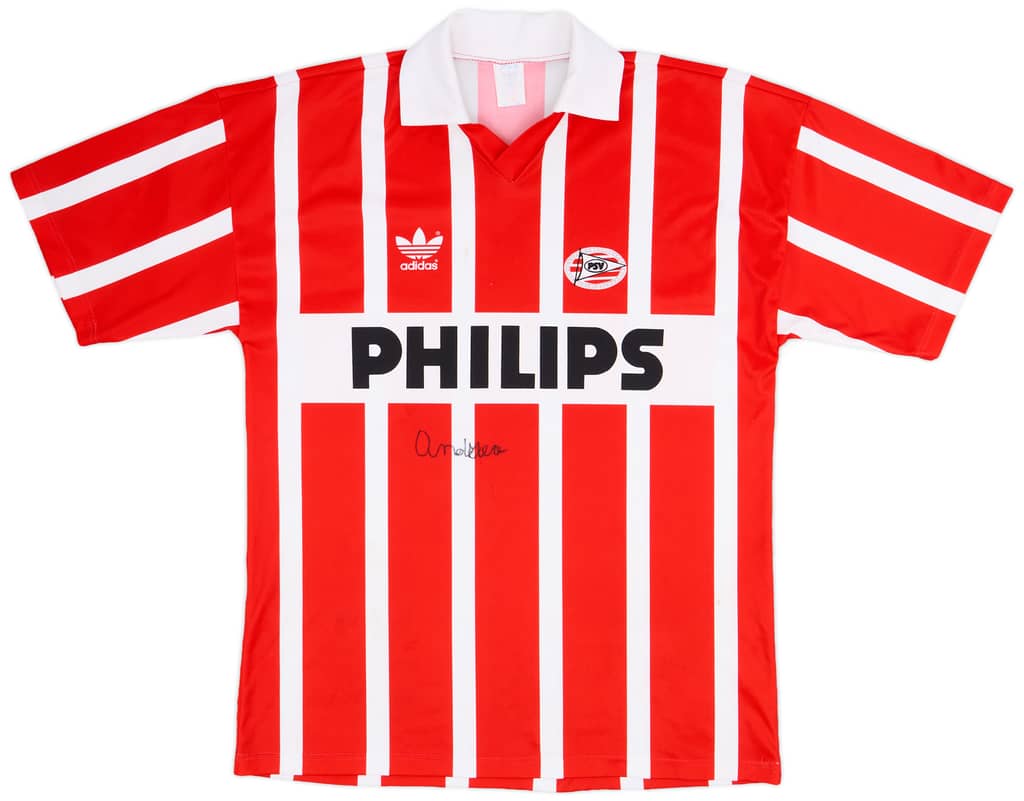 1990-92 PSV Signed Home Shirt - 8/10 - (M)