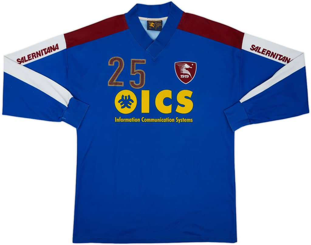 2001-02 Salernitana Player Issue Training L/S Shirt #25 - 8/10 - (XL)