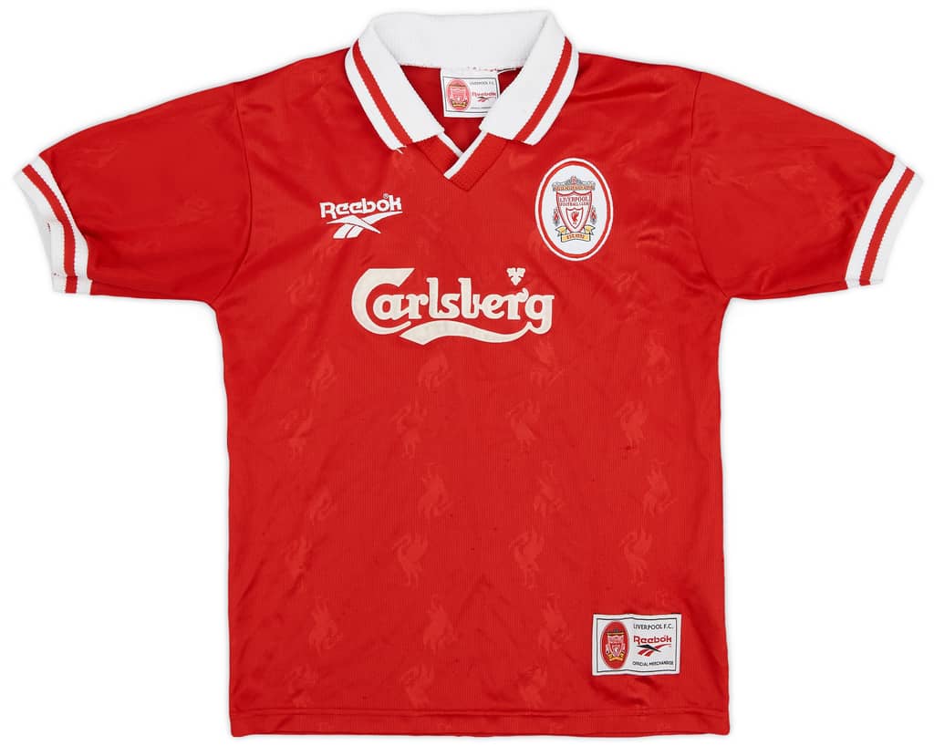 1996-98 Liverpool Home Shirt - 8/10 - (M.Boys)