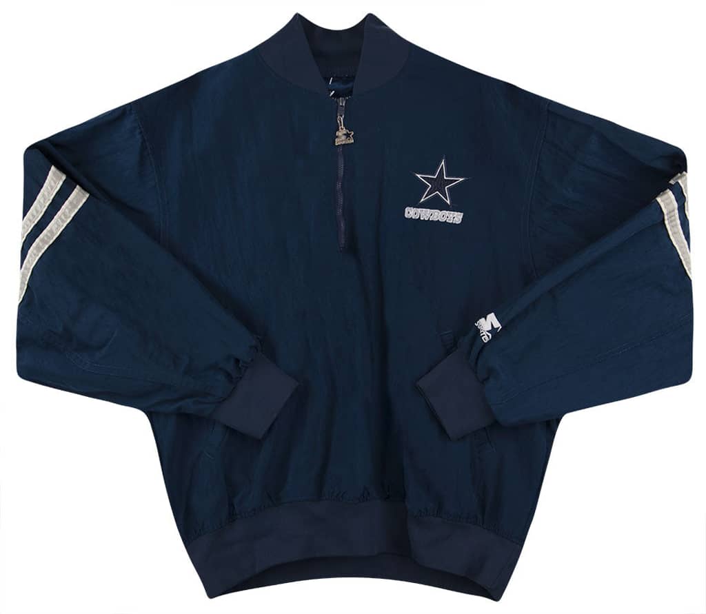 1990s Dallas Cowboys Starter 1/4 Zip Windbreaker Jacket L