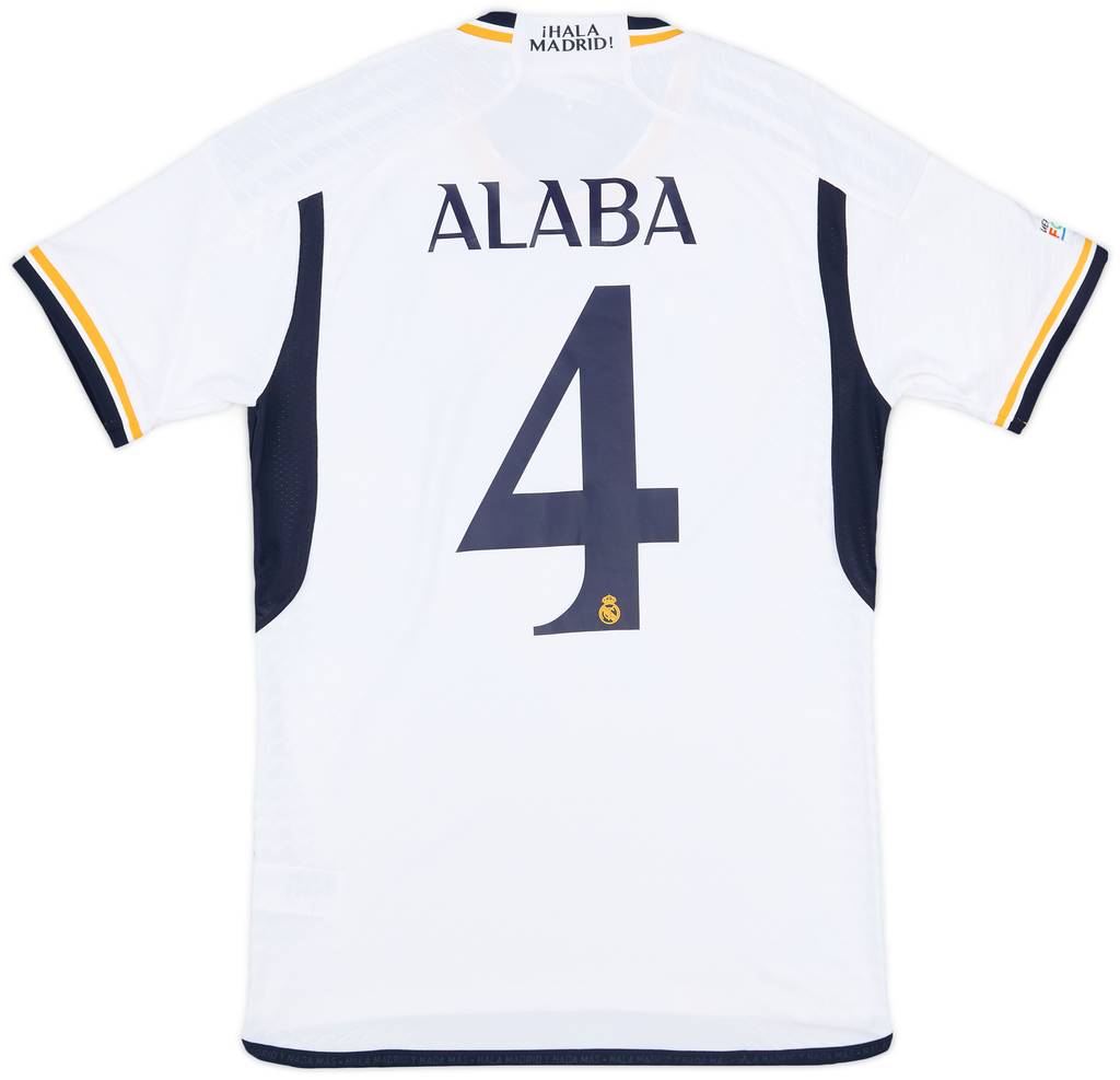2023-24 Real Madrid Authentic Home CL Shirt Alaba #4 (S)
