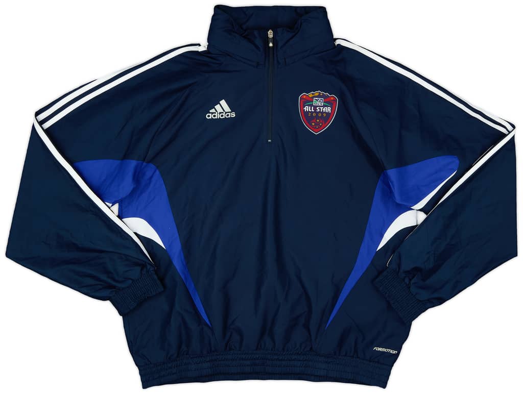 2009 MLS All-Stars Player Issue adidas 1/2 Zip Hooded Top - 8/10 - (L/XL)