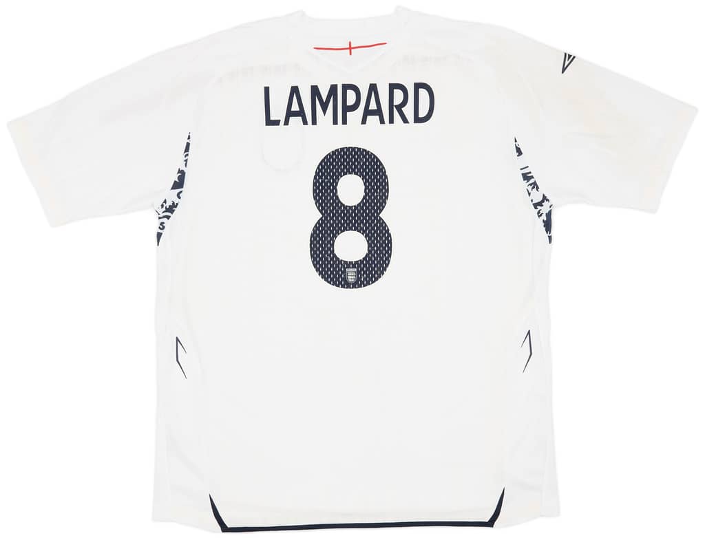 2007-09 England Home Shirt Lampard #8 - 6/10 - (XXL)