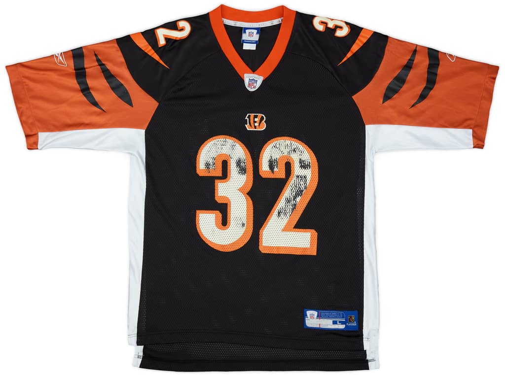 2005-06 Cincinnati Bengals Rudi Johnson #32 Reebok On Field Home Jersey - 5/10 - (L)