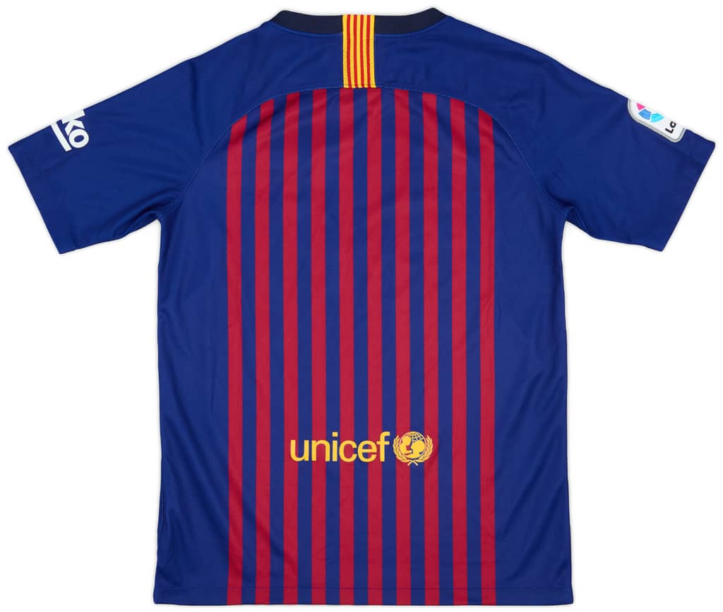 2018-19 Barcelona Home Shirt - 8/10 - (XL.Boys)