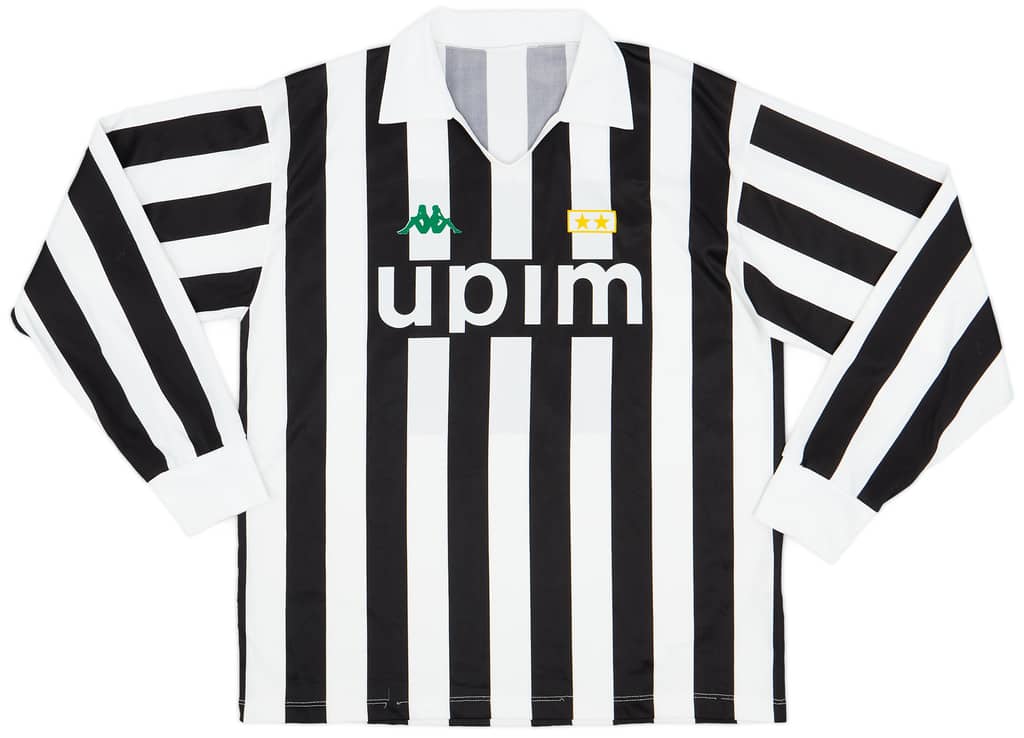 1991-92 Juventus Basic Home L/S Shirt - 5/10 - (L)
