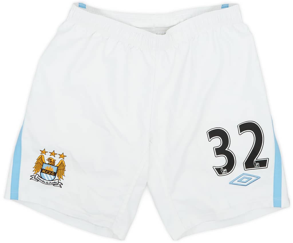 2009-10 Manchester City Player Issue Home Shorts #32 - 9/10 - (S)