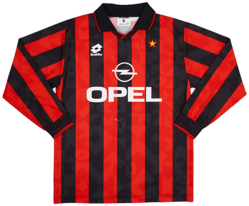 1994-95 AC Milan Home L/S Shirt - 6/10 - (L)
