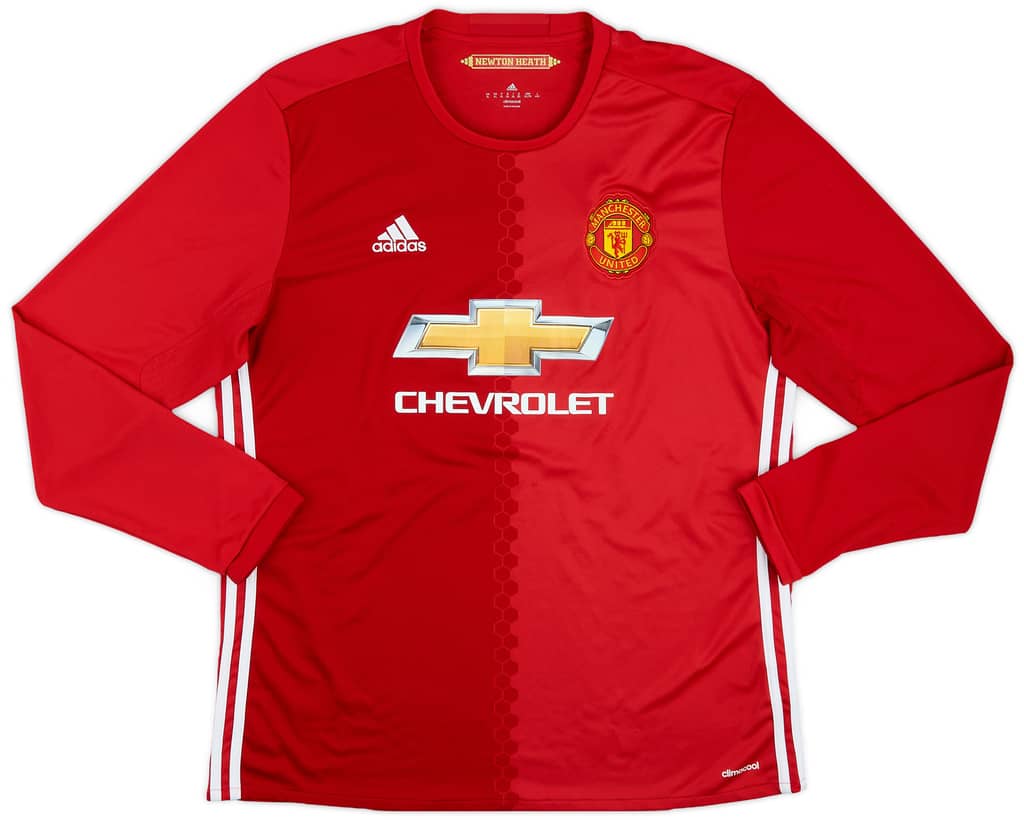 2016-17 Manchester United Home L/S Shirt Rooney #10 - 8/10 - (XL)