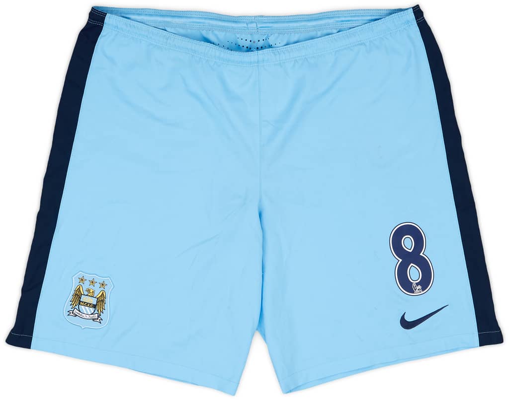 2014-15 Manchester City Match Issue Home Shorts #8 (Nasri)