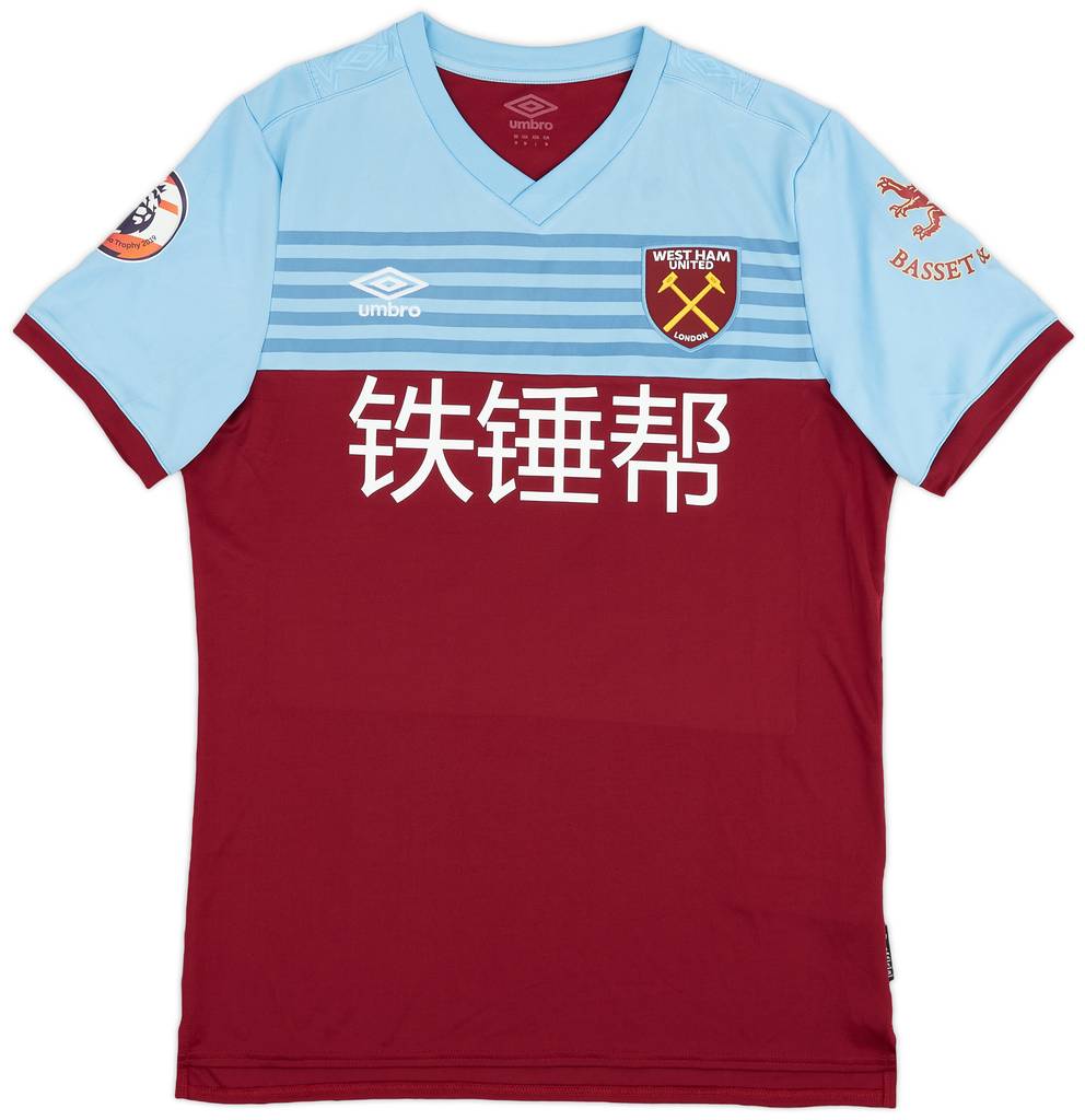 2019-20 West Ham Match Issue Home Shirt Holland #37