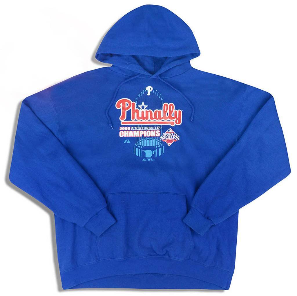 2008 Philadelphia Phillies World Series Champions Majestic Hooded Sweat Top XL