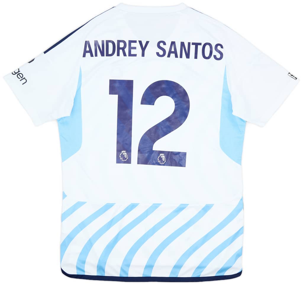 2023-24 Nottingham Forest Match Issue Away Shirt Andrey Santos #12
