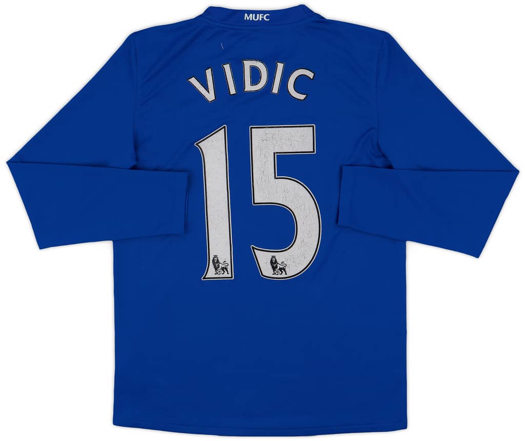 2008-09 Manchester United Third L/S Shirt Vidic #15 - 5/10 - (S)