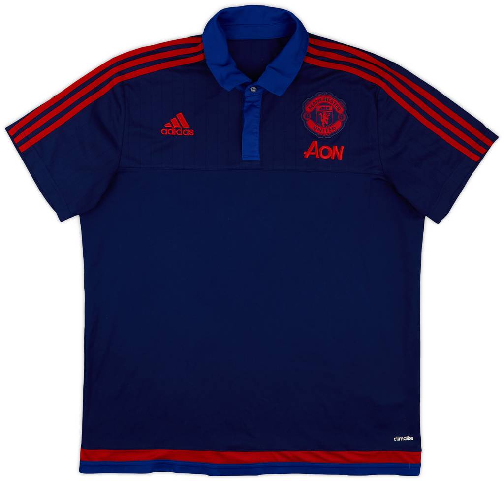 2015-16 Manchester United adidas Polo Shirt - 8/10 - (XL)