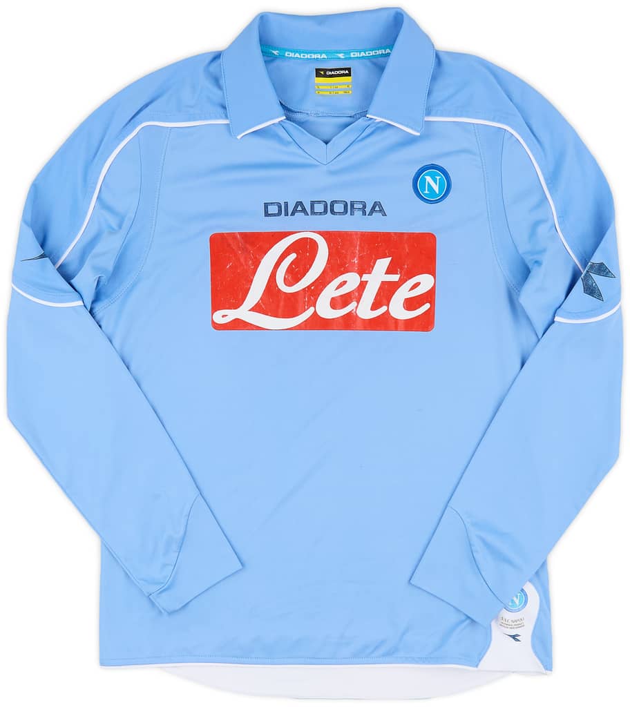 2008-09 Napoli Home L/S Shirt - 5/10 - (XS)