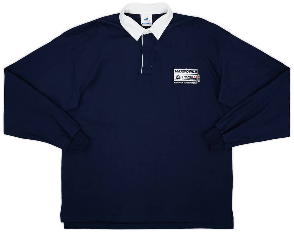 1998 France 98 Coupe du Monde Rugby Polo L/S Shirt - 9/10 - (XL)