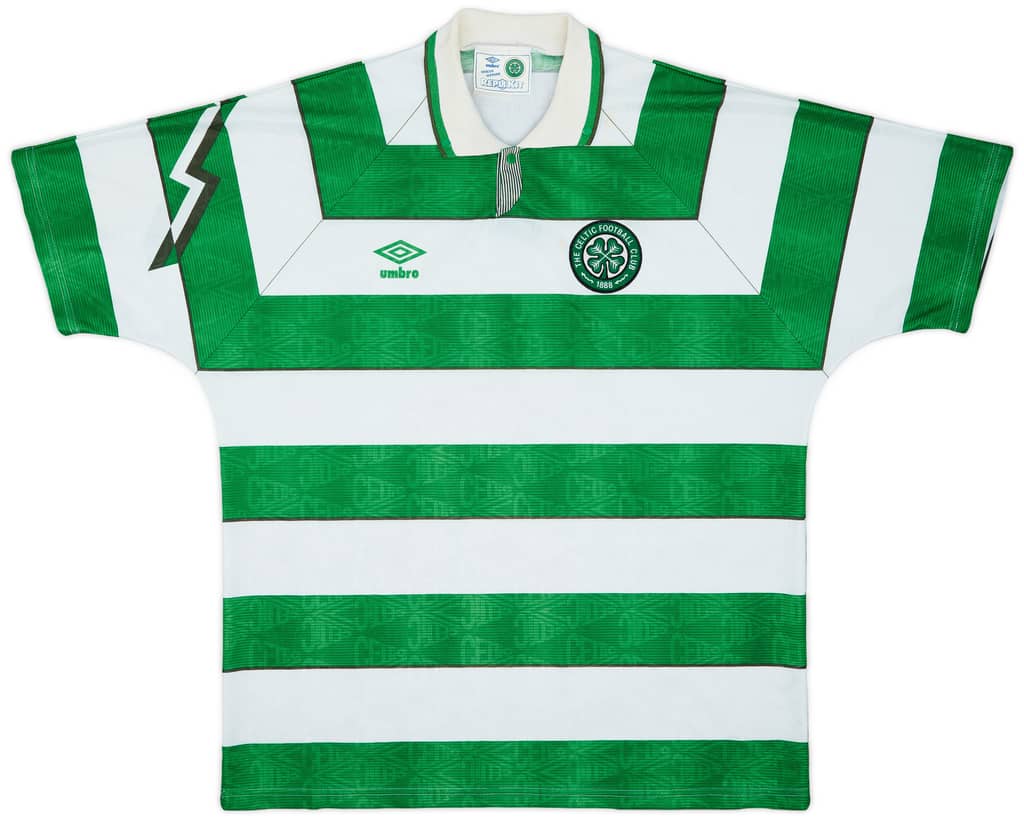 1991-92 Celtic Home Shirt - 8/10 - (XL)