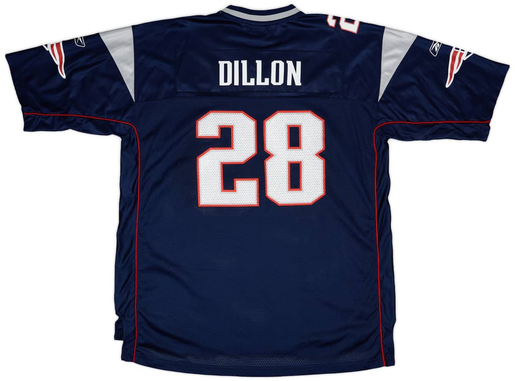 2005-06 New England Patriots Dillon #28 Reebok On Field Home Jersey - 7/10 - (XXL)