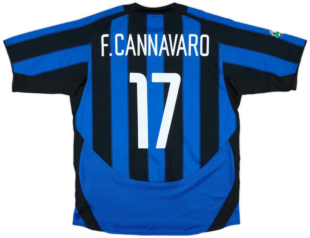 2003-04 Inter Milan Home Shirt F. Cannavaro #17 - 10/10 - (L)