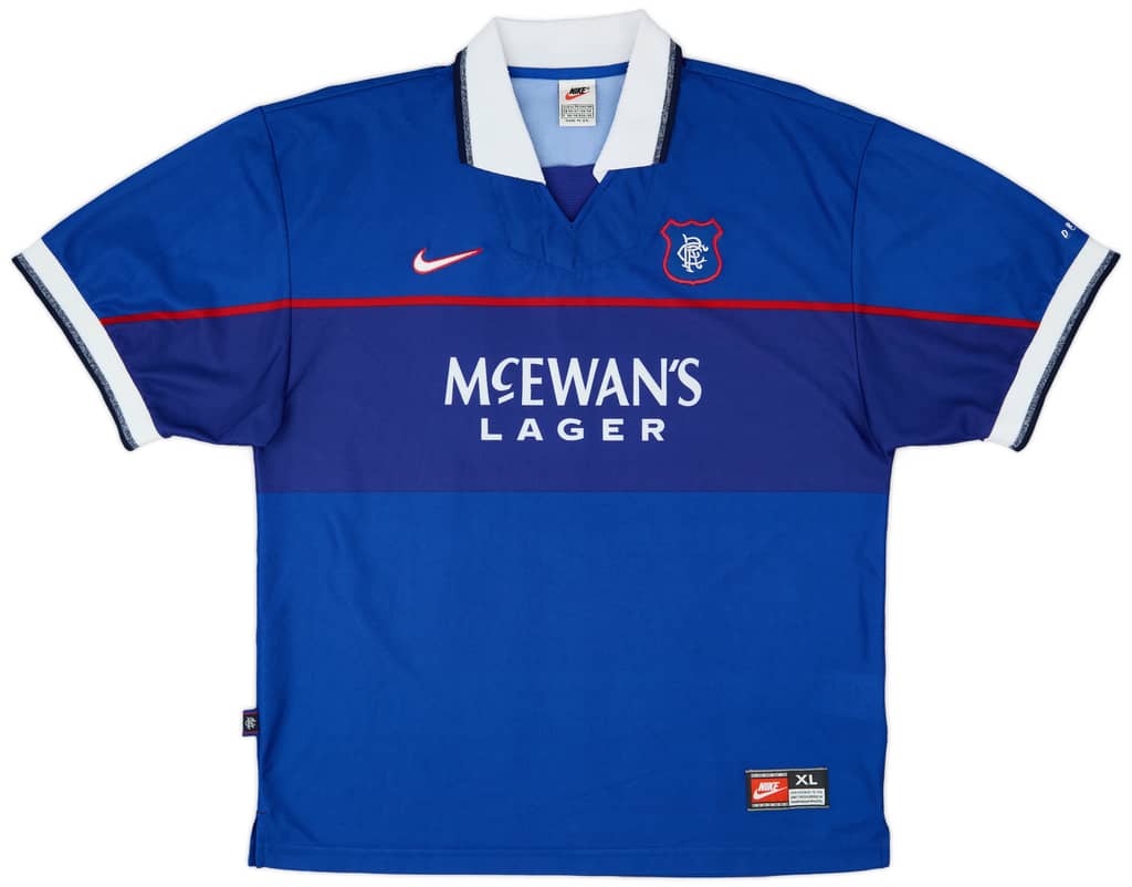 1997-99 Rangers Home Shirt Gascoigne #8 - 9/10 - (XL)