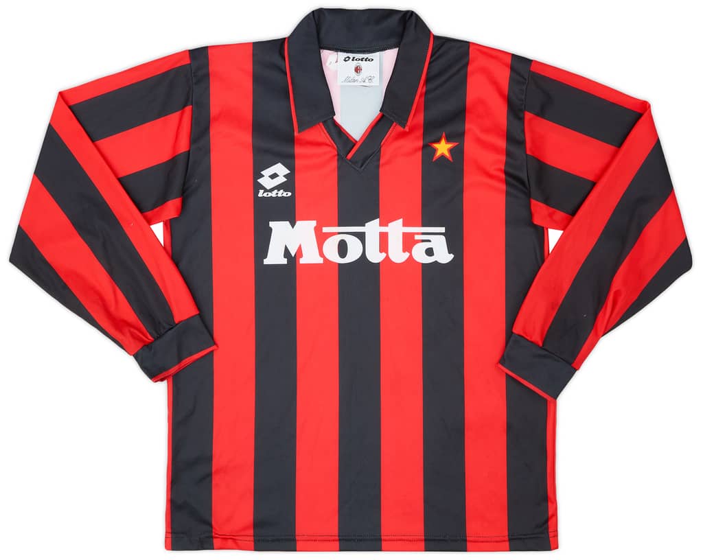 1993-94 AC Milan Home L/S Shirt - 8/10 - (M)