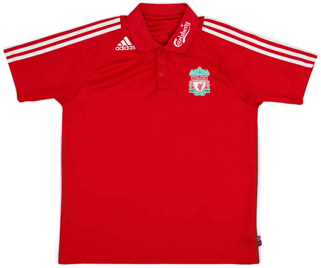 2008-09 Liverpool adidas Polo Shirt - 7/10 - (L)
