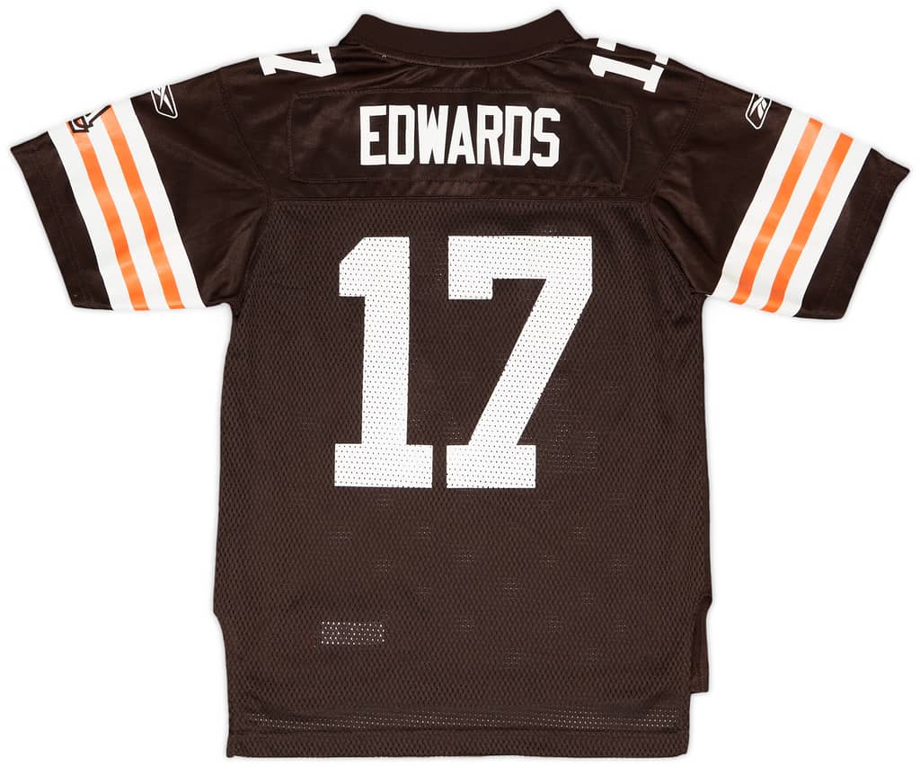 2008-09 Cleveland Browns Edwards #17 Reebok On Field Home Jersey - 8/10 - (M.Boys)