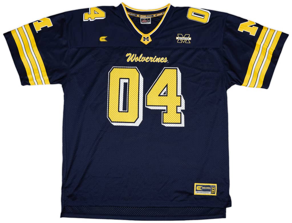 2004 Michigan Wolverines #04 Colosseum Home Jersey - 5/10 - (XXL)