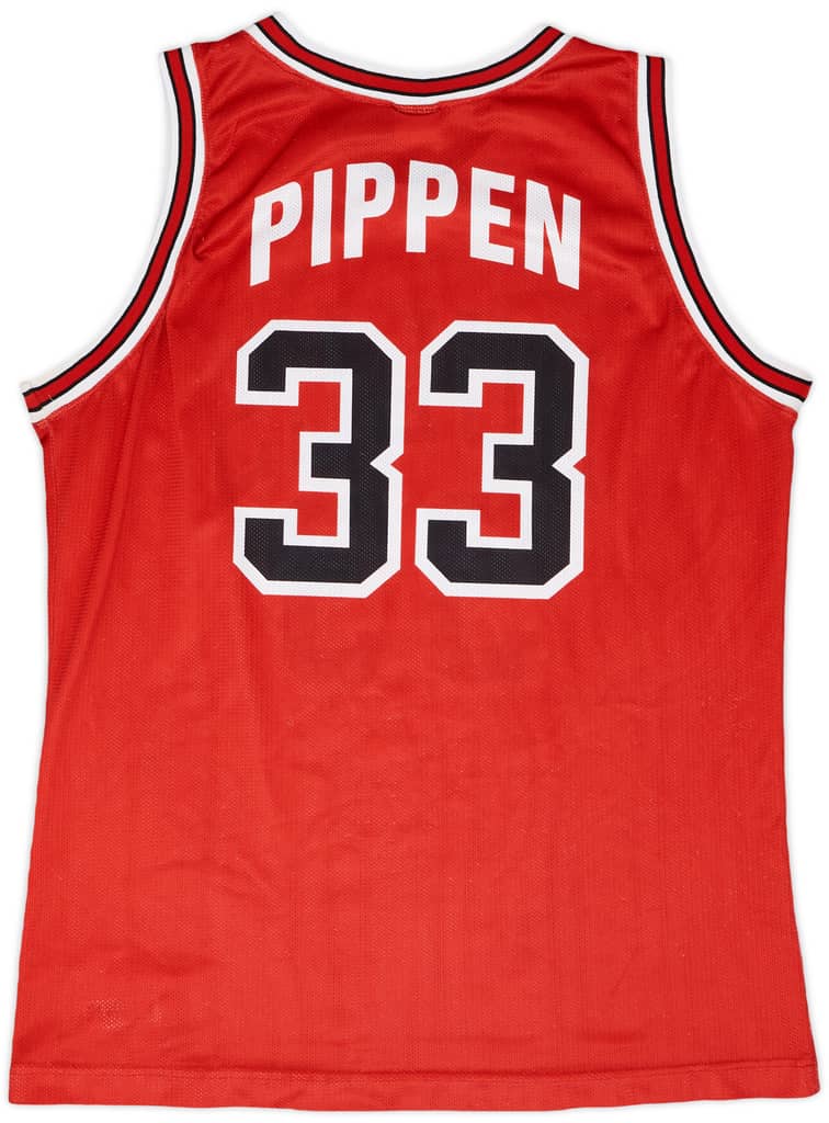 1991-98 Chicago Bulls Pippen #33 Champion Away Jersey - 8/10 - (XL)