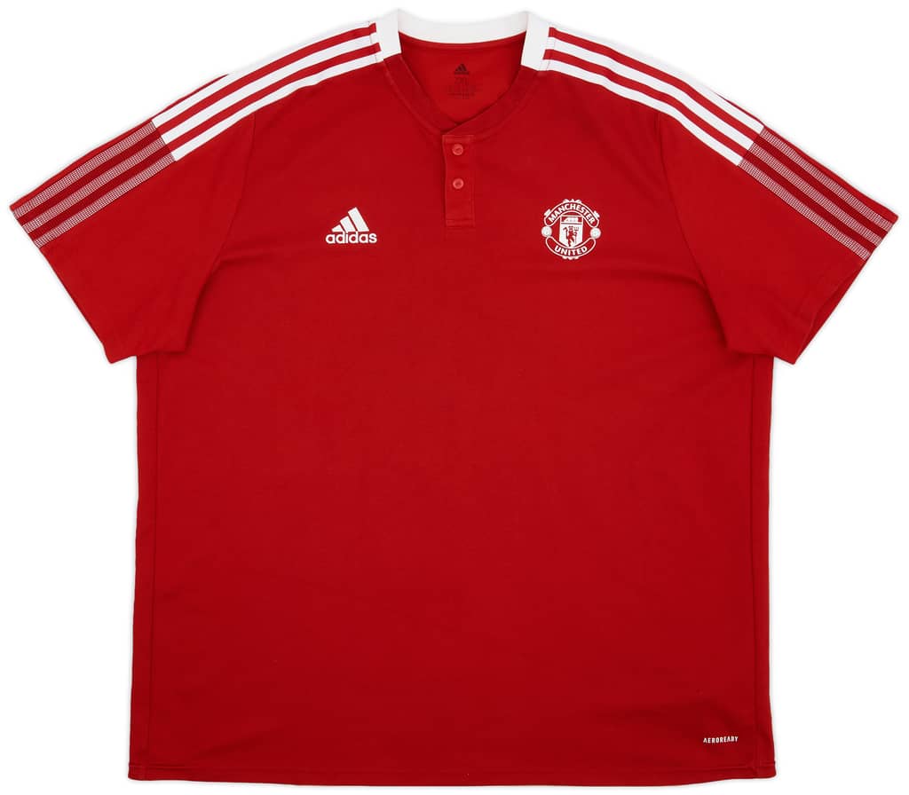 2021-22 Manchester United adidas Polo Shirt - 8/10 - (XXL)