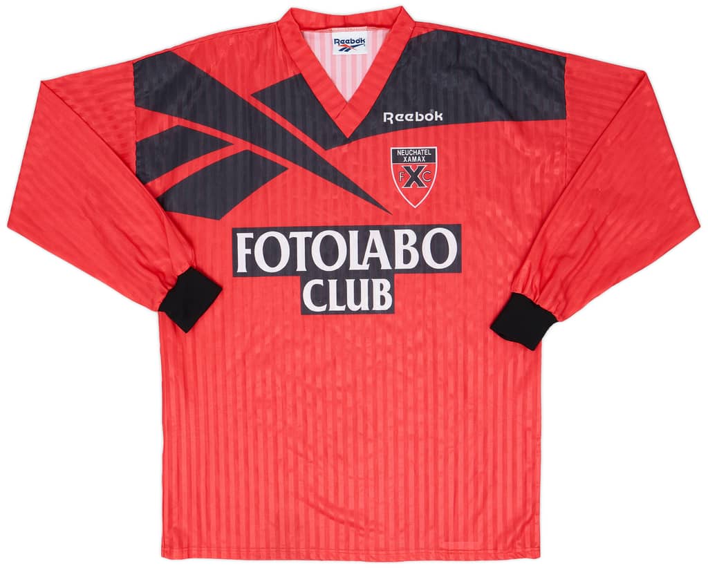 1993-94 Neuchatel Xamax Home L/S Shirt - 9/10 - (L)