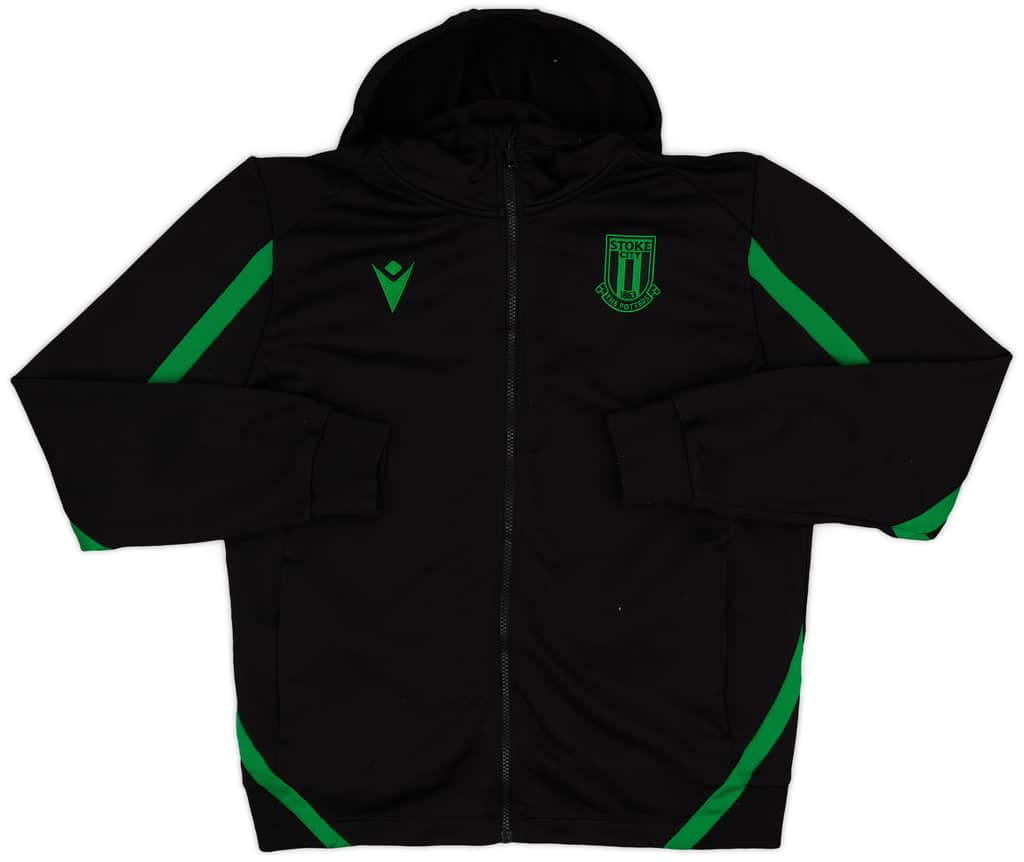 2021-22 Stoke City Macron Hooded Track Jacket - 8/10 - (L)