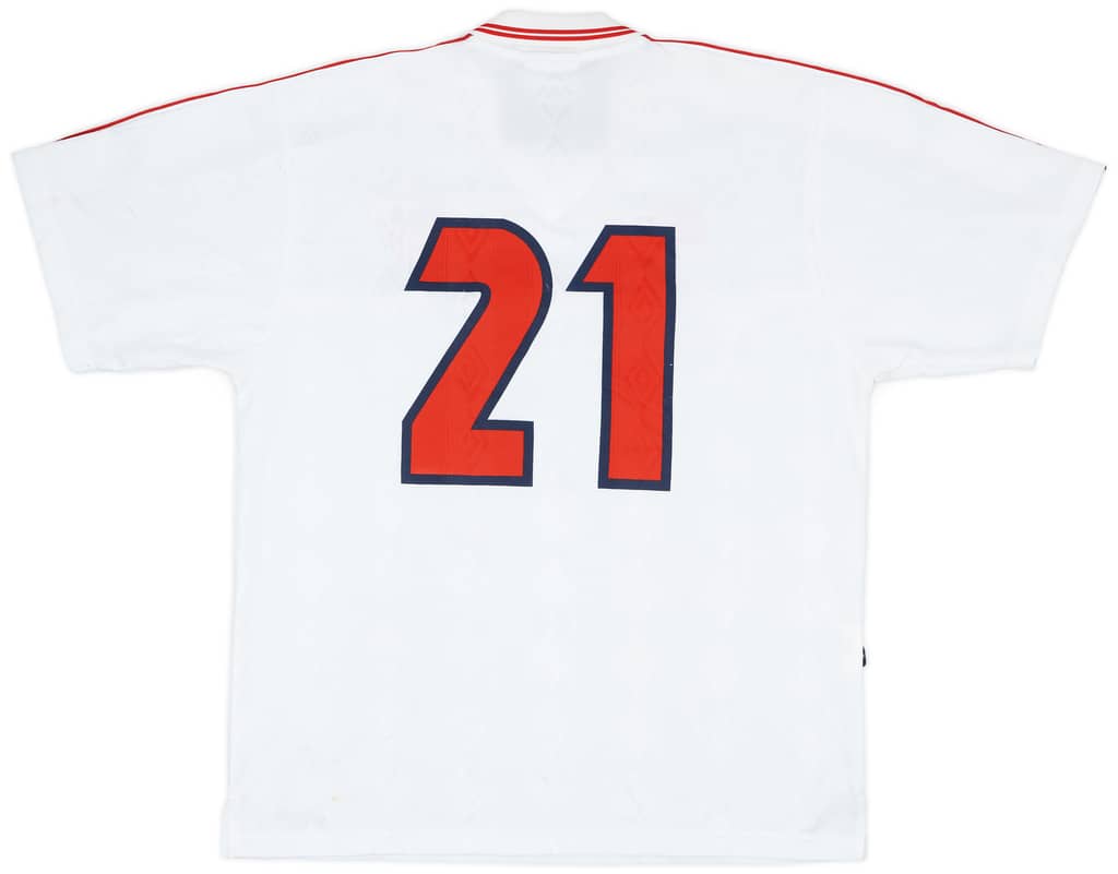 2000-01 Sevilla Match Issue Home Shirt #21