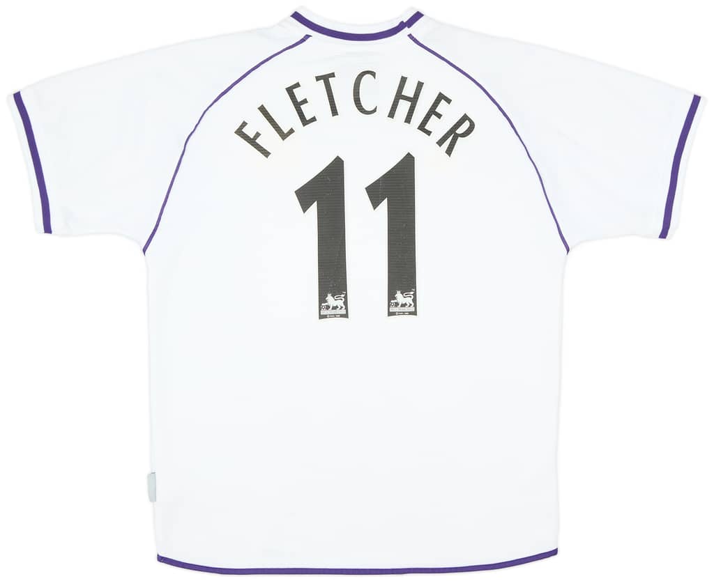 2002-03 Harchester United Away Shirt Fletcher #11 - 8/10 - (M)