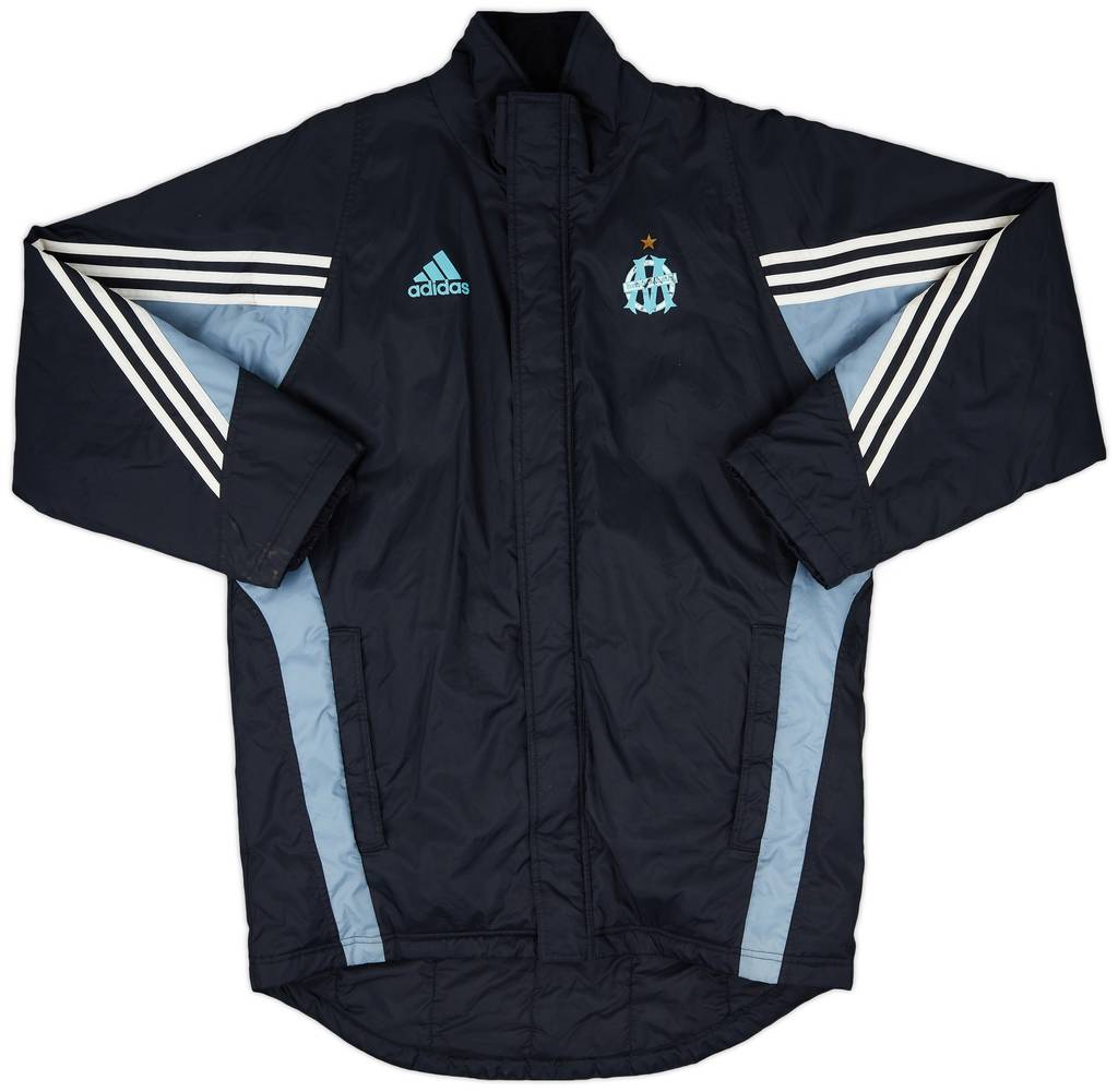 2000-01 Olympique Marseille adidas Padded Bench Coat - 6/10 - (M/L)