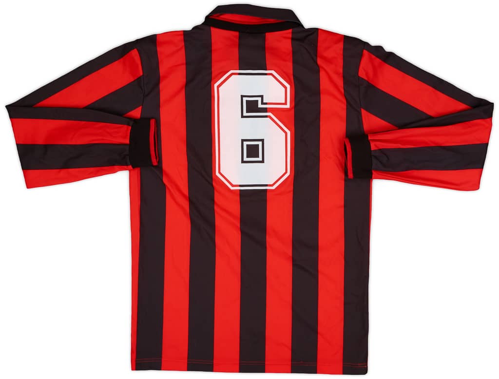 1992-93 AC Milan Home L/S Shirt #6 - 8/10 - (M)