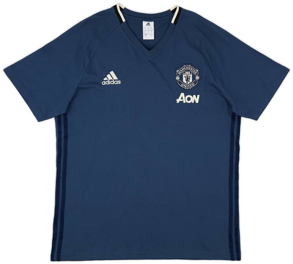 2016-17 Manchester United adidas Cotton Tee - 8/10 - (XL)